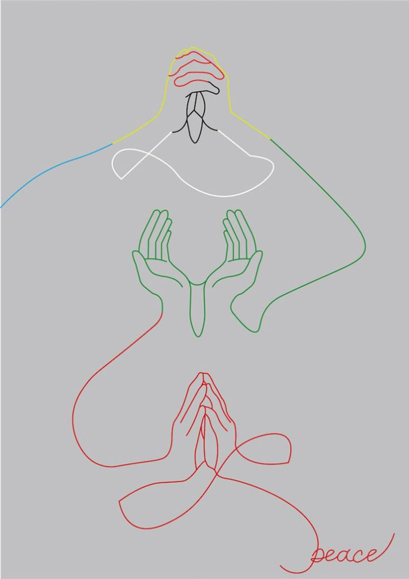 名倉 彩華さんの受賞作品『平和を祈る』