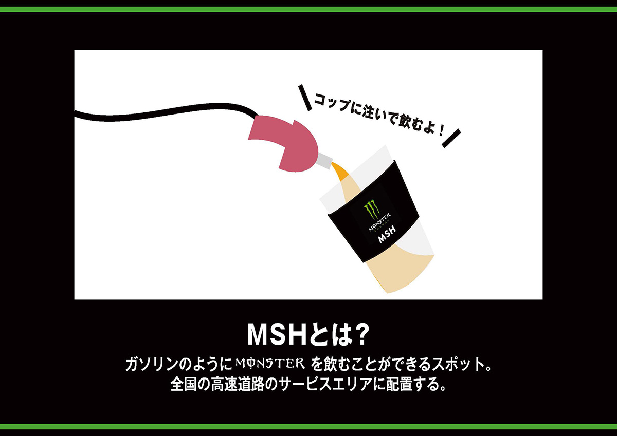 販促コンペ、モンスターエナジージャパン「MSH〜Monster Stand Highway〜」の企画書